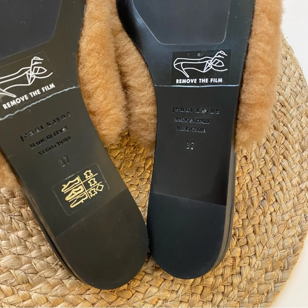 nwob JENNI KAYNE Shearling Mule in Natural - EU 37 - Picture 6 of 14